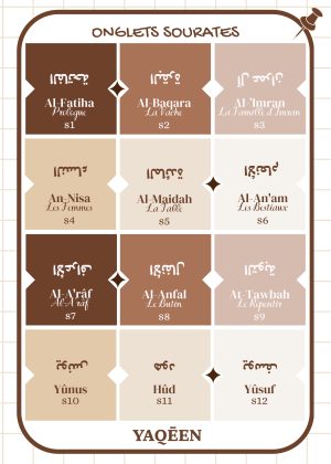 Onglets sourates_Nuance marron beige