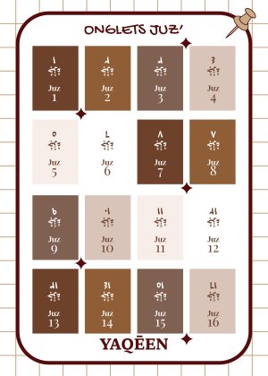 Onglets juz Turāb