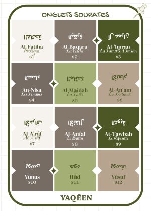 Onglets sourates_Nuance kaki beige